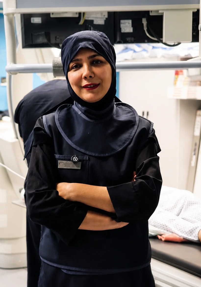 دکتر نرگس عزتپناه نیاکی در بخش الکتروفیزیولوژی قلب